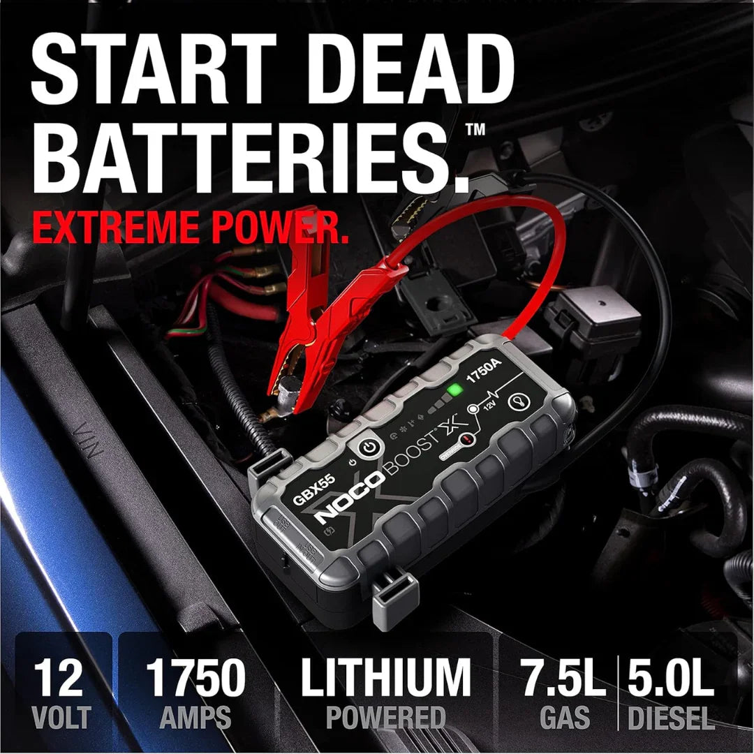 NOCO Boost GBX55: 1750A Car Battery Booster, Power Bank & Jump Starter for 7.5L Petrol & 5.0L Diesel Engines