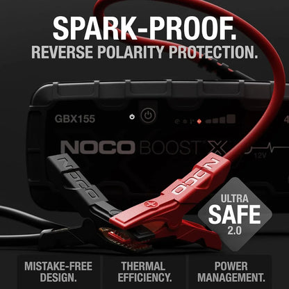 NOCO Boost X GB155: UltraSafe 12V Jump Starter & Portable Power Bank for 10.0L Petrol and 8.0L Diesel Engines