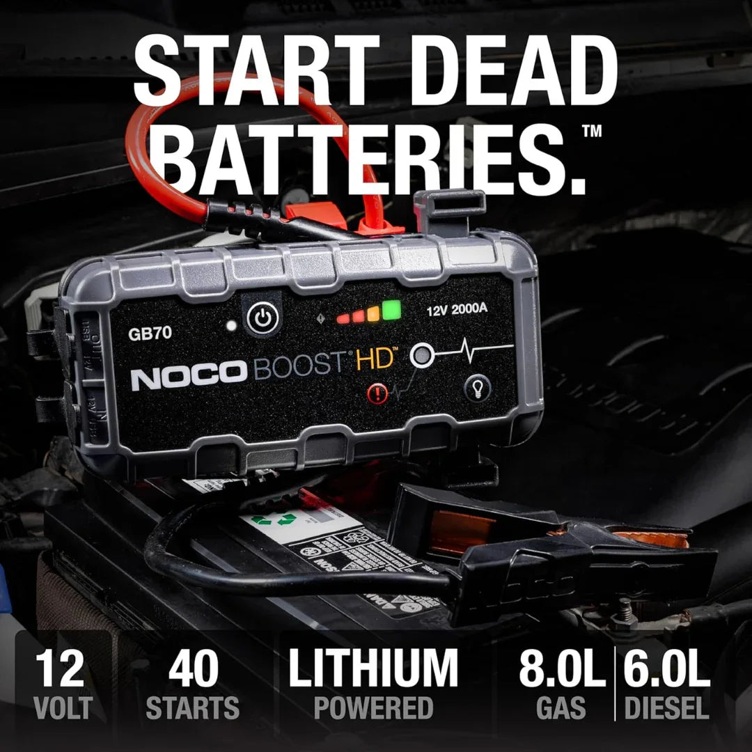 NOCO Boost GB70: UltraSafe 12V Jump Starter & Portable Power Bank for 8.0L Petrol and 6.0L Diesel Engines